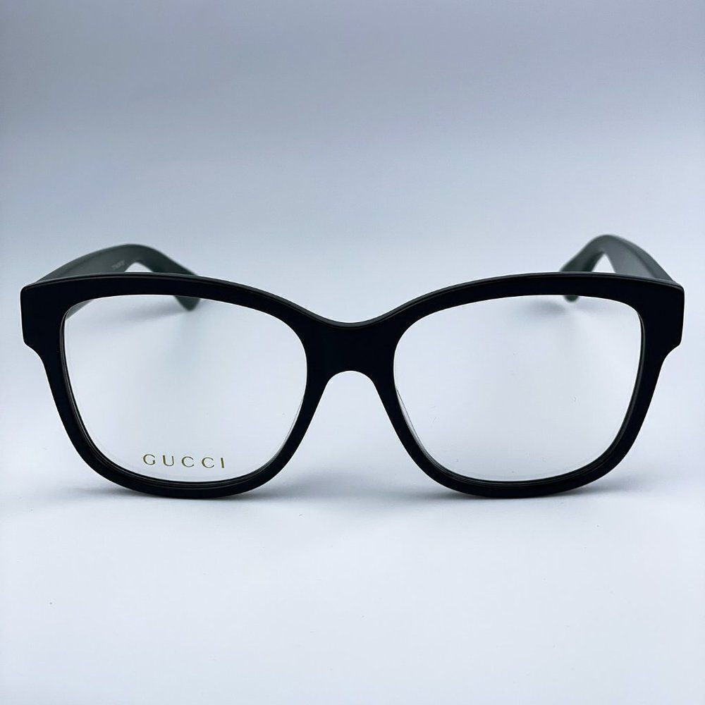 NEW Gucci GG0038ON 011 Black Green Square Women Eyeglasses - Picture 4 of 14